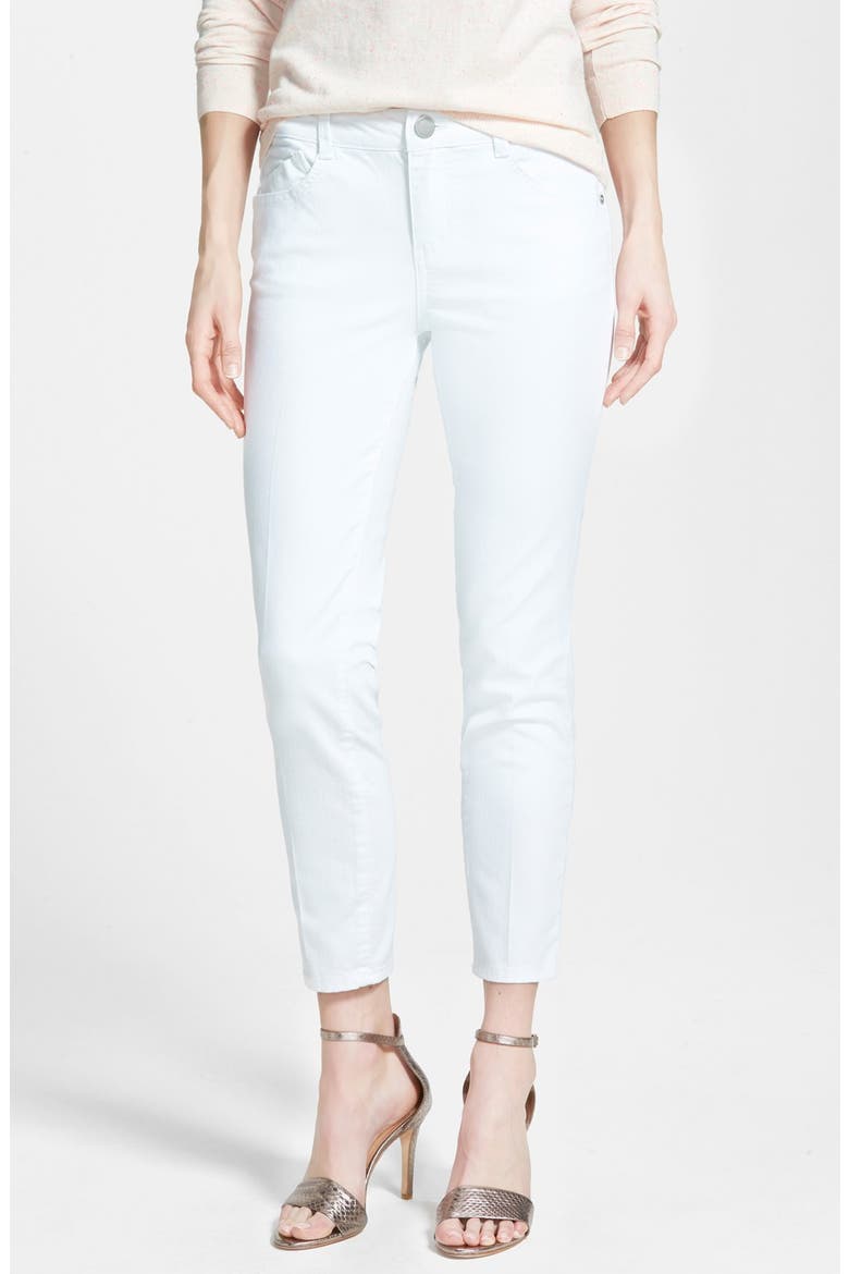 'Silky' Stretch Ankle Skinny Jeans (Nordstrom Exclusive), Main, color, OPTIC WHITE