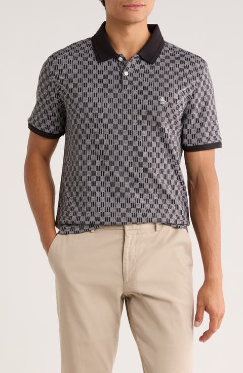 Check Jacquard Knit Polo