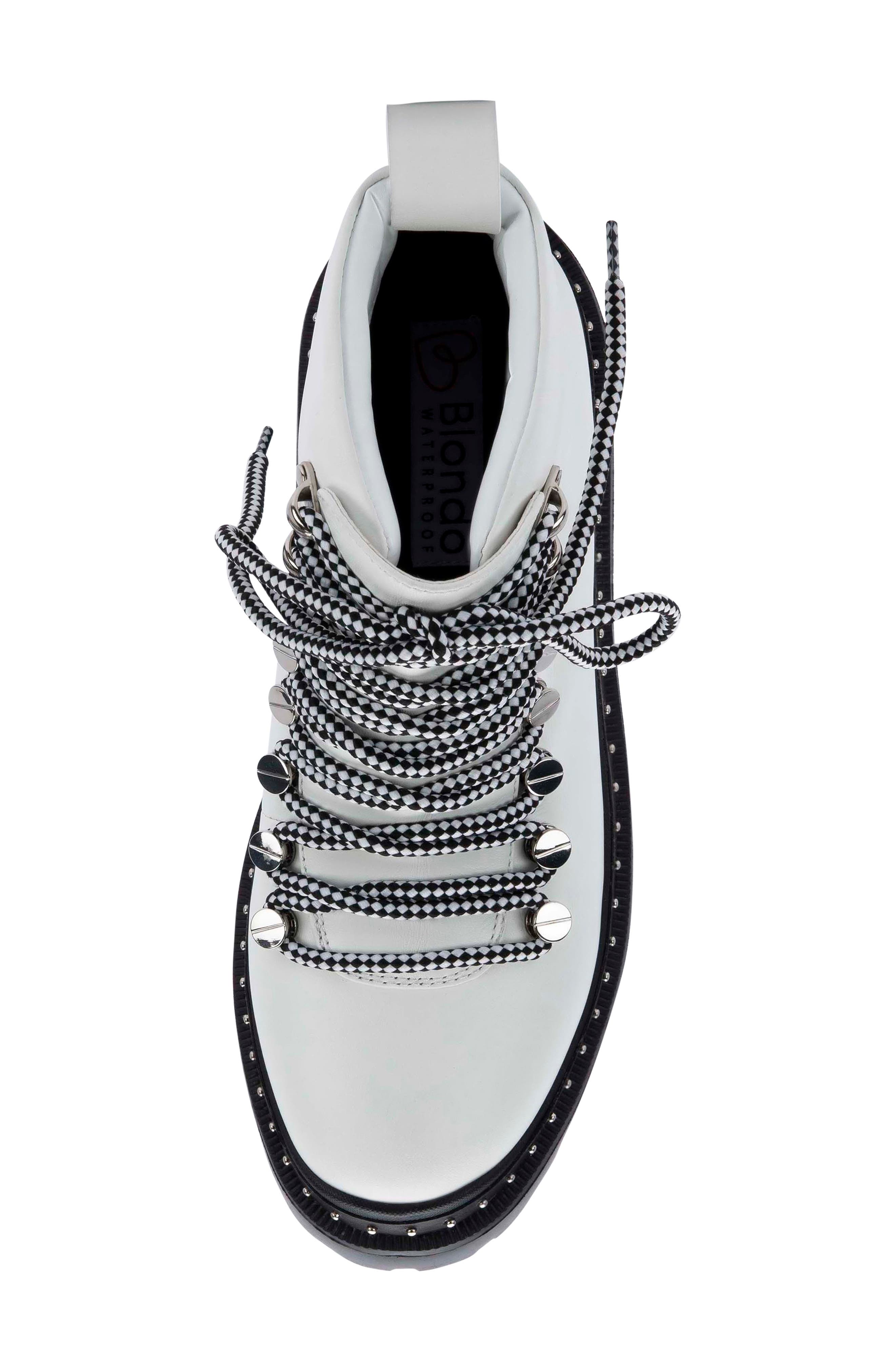 Chrissy Waterproof Hiker Boot, Alternate, color, WHITE LEATHER