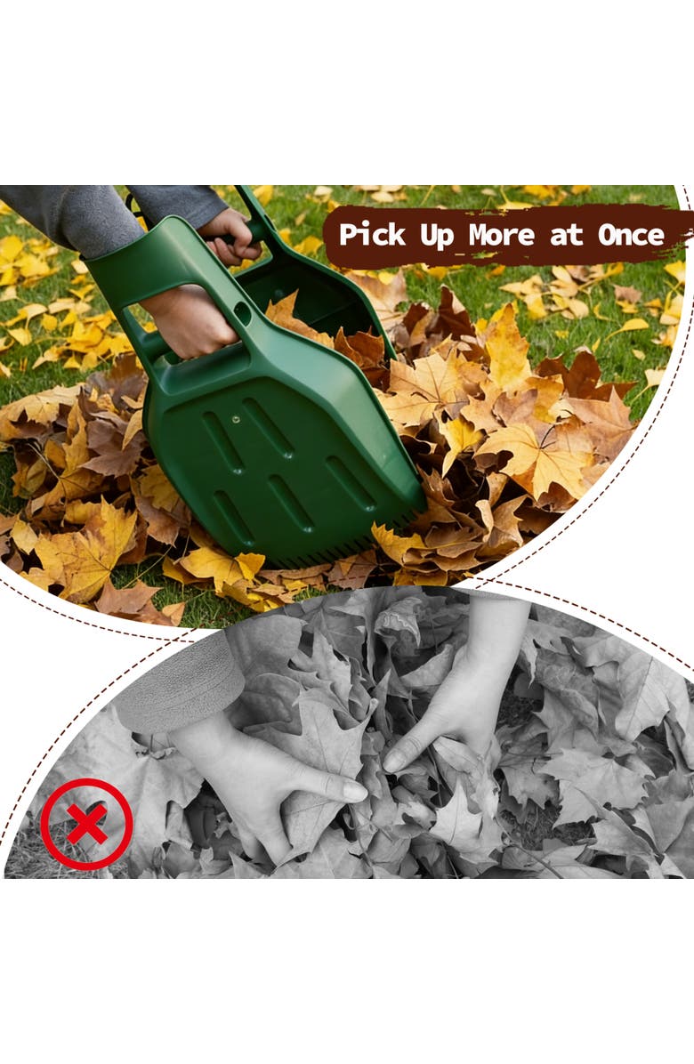 Ashfield & Harkness Leaf Scoops, 2 Pack, Alternate, color, Green