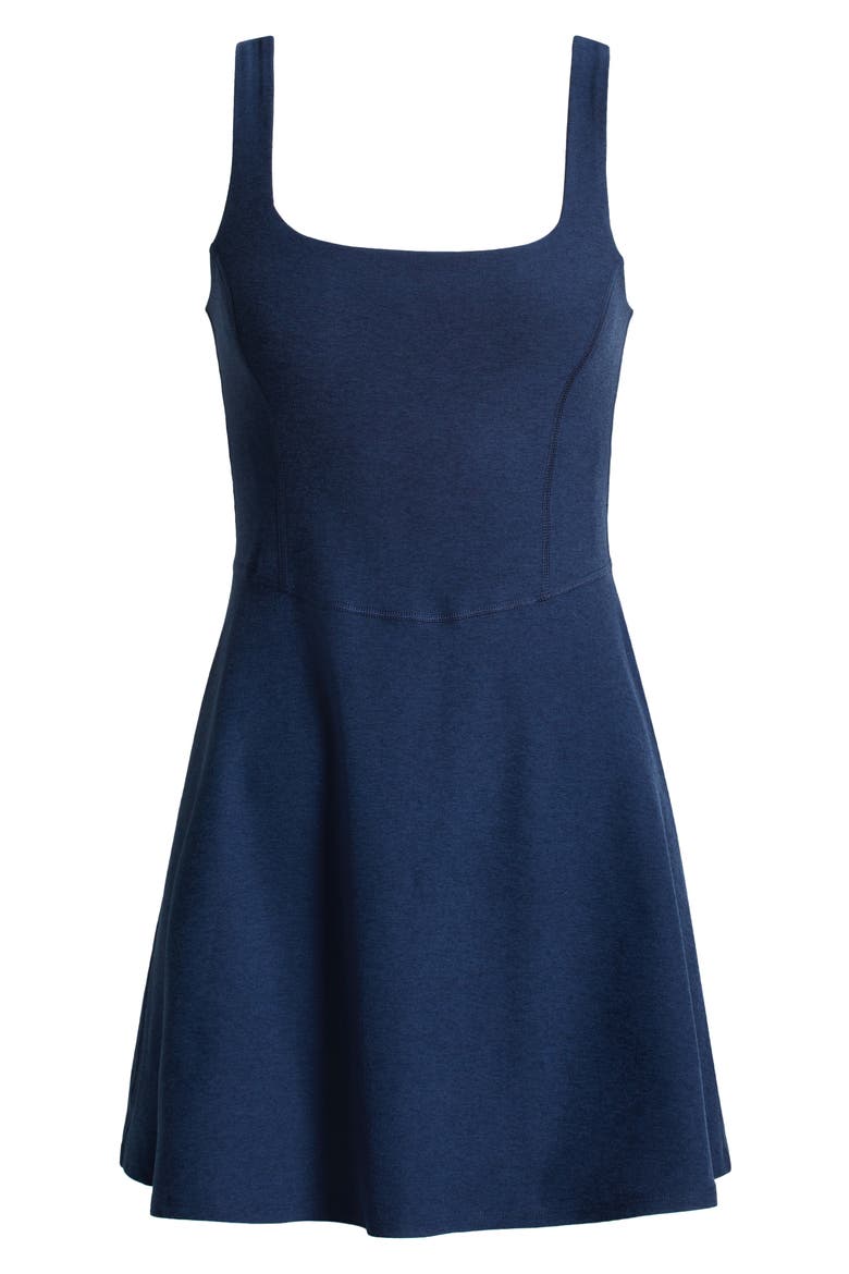 Garden Party Space Dye Sleeveless Minidress, Alternate, color, NOCTURNAL NAVY