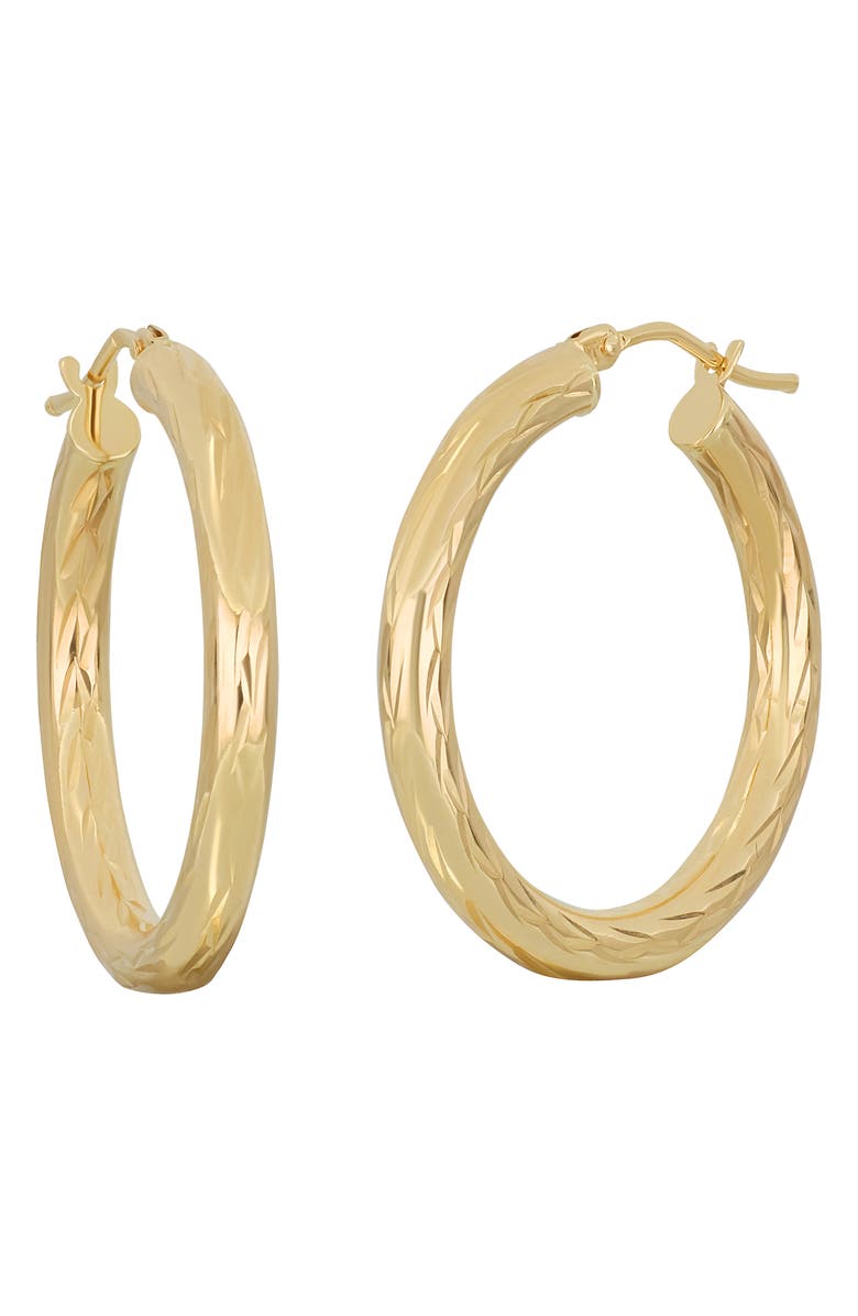 Bony Levy 14K Gold Textured Hoop Earrings, Main, color, 14K Yellow Gold