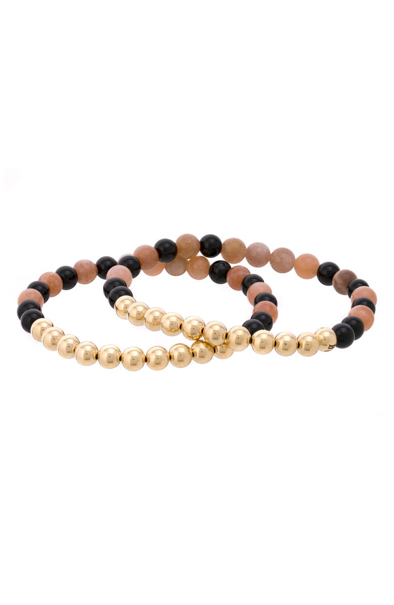 The Healer’s Collection N2 Attract Love Set of 2 Healer's Bracelets, Alternate, color, Yellow Gold