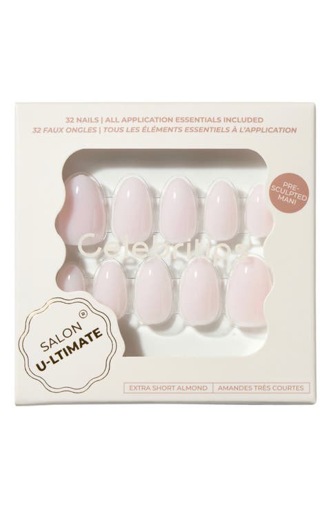 Salon U-ltimate Extra Short Almond Press-On Nails