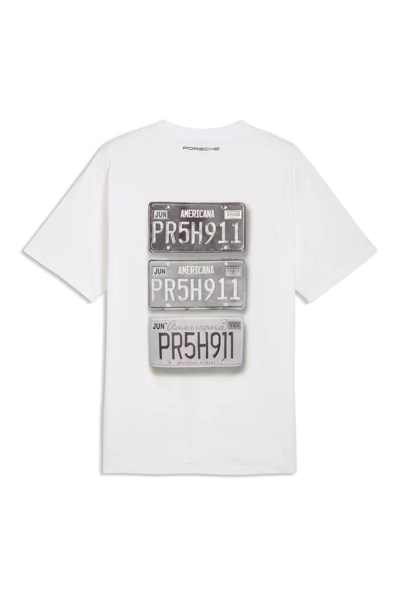 Porsche Race Americana Cotton Graphic T-Shirt, Alternate, color, PUMA WHITE