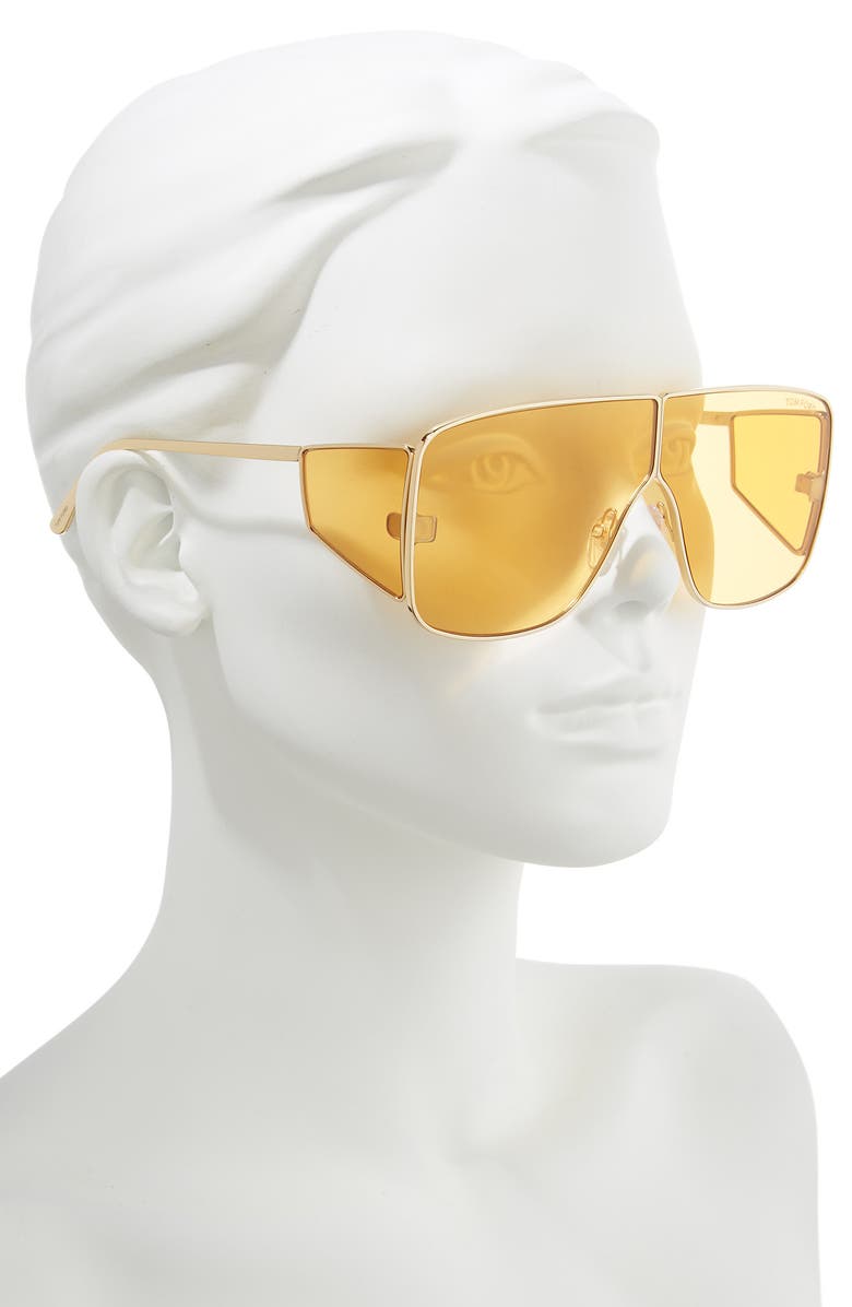 TOM FORD Spector 72mm Shield Sunglasses, Alternate, color,