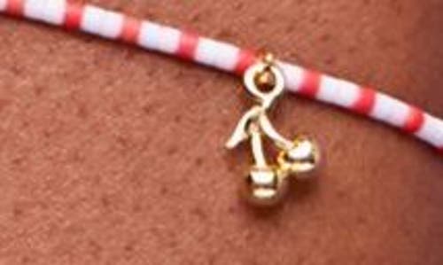 Estella Bartlett Fruity Miyuki Charm Bead Slider Bracelet In White