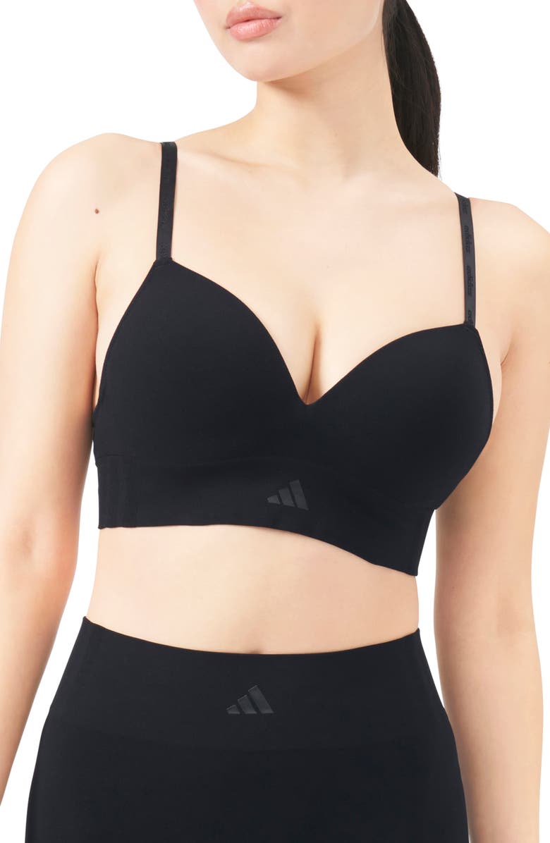 adidas Originals Wireless Bra, Main, color, Black