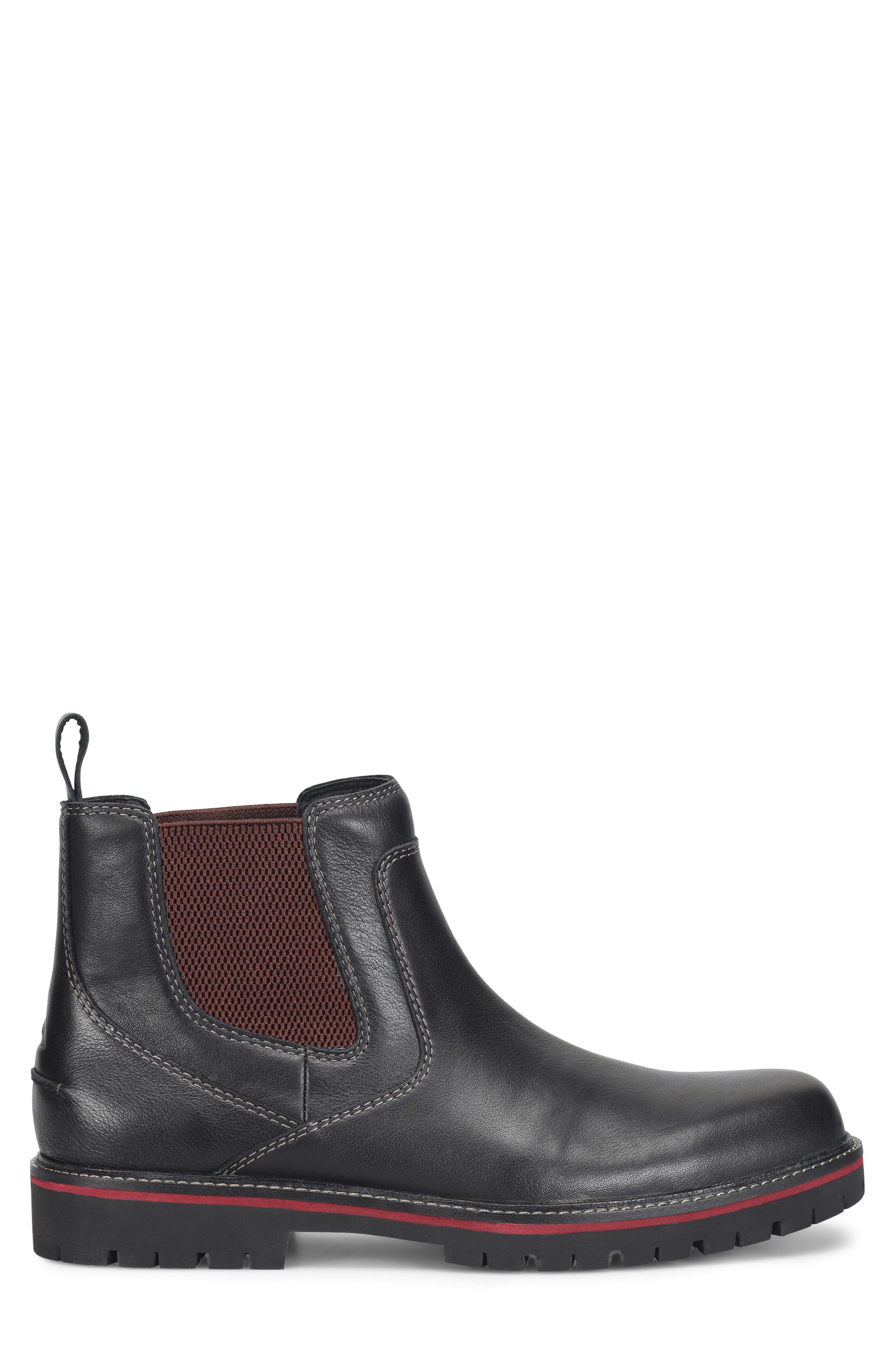 Rangley Water Resistant Lugged Chelsea Boot, Alternate, color, BLACK