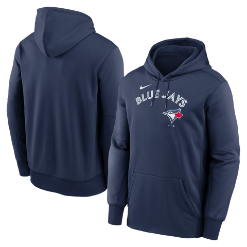 Men's Nike Navy Toronto Blue Jays Primary Wordmark Therma Hoodie