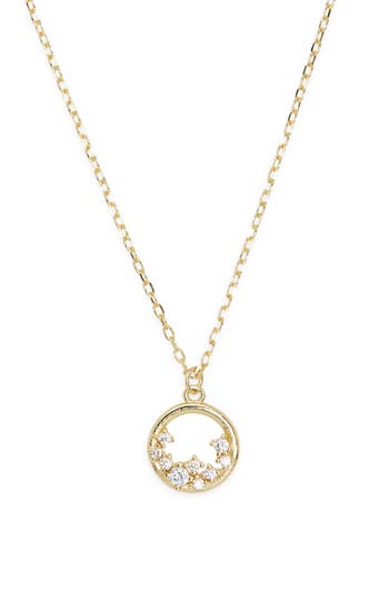 Argento Vivo Cubic Zirconia Cluster Pendant Necklace