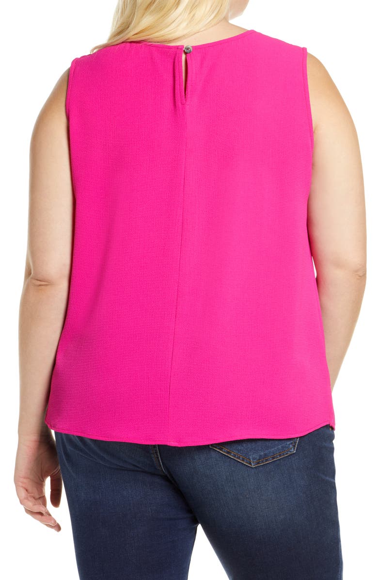 Loveappella Gathered Neck Shell, Alternate, color, Ultra Pink