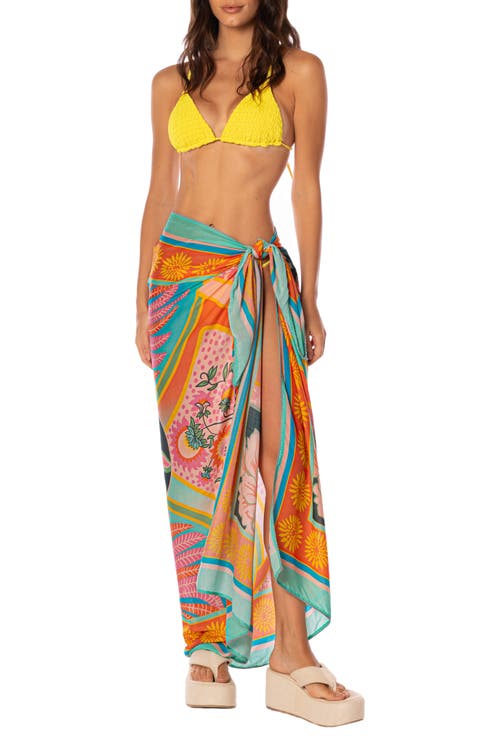 1001 Nights Isla Print Cover-Up Pareo