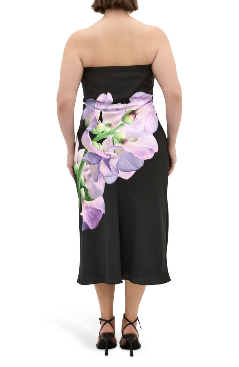 City Chic Amari Floral Strapless Maxi Dress, Alternate, color, 