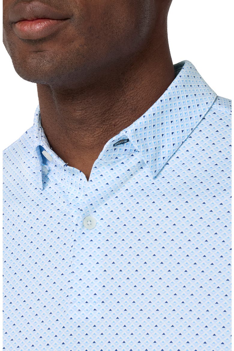 Halyard Trim Fit Performance Polo, Alternate, color, CLOUD BLUE TRIANGLE SHADOW CLASSIC