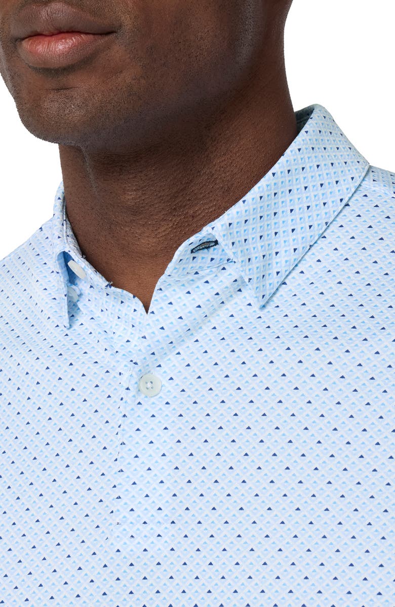 Mizzen+Main Halyard Trim Fit Performance Polo, Alternate, color, Cloud Blue Triangle Shadow