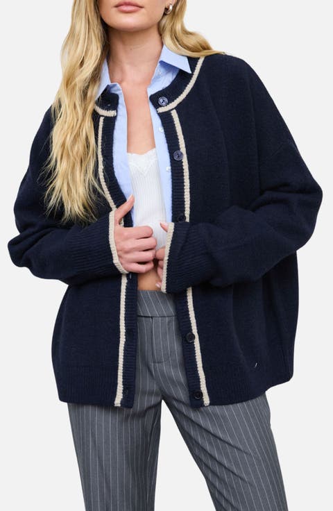 Contrast Trim Cardigan
