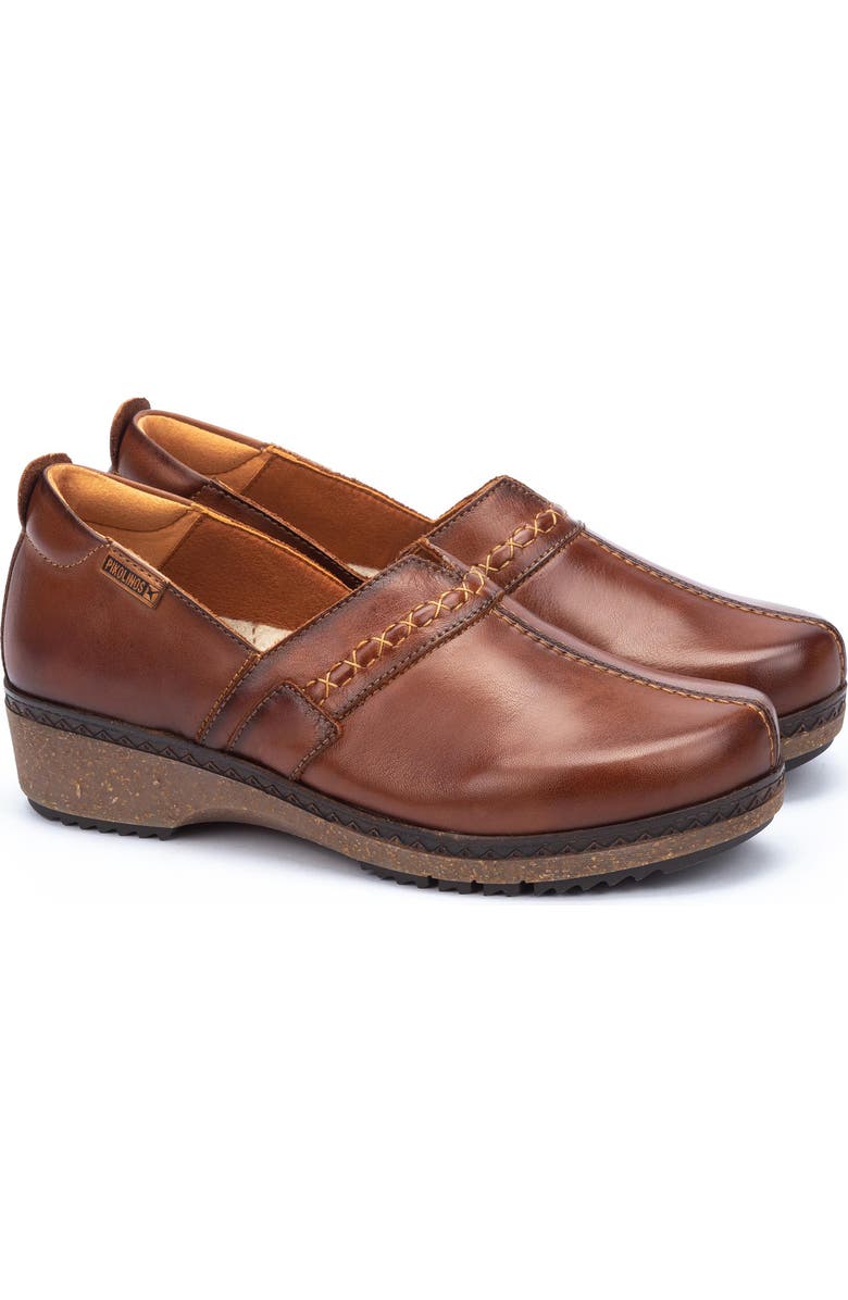 PIKOLINOS Granada Leather Clog, Main, color, Cuero