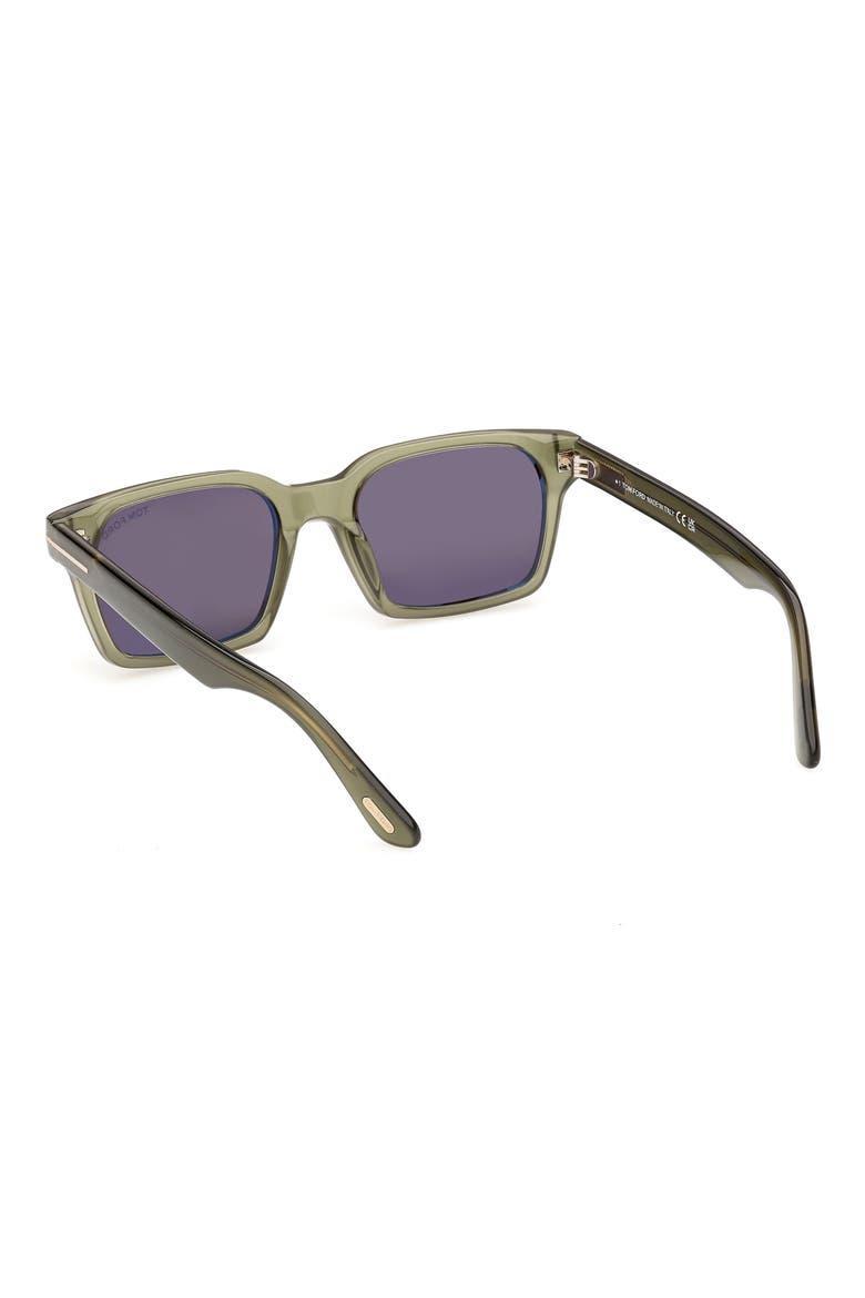 Hayden-02 56mm Square Sunglasses, Alternate, color, KHAKI GREEN ROSE GOLD/ BROWN