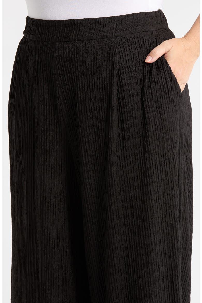 Noelia Crinkled High Waist Ankle Wide Legs, Alternate, color, BLACK