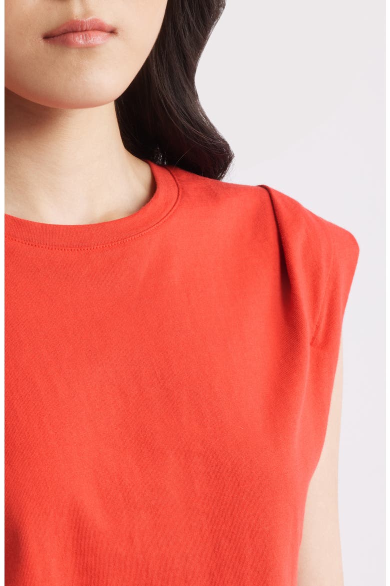 Mica Gathered Muscle Tee, Alternate, color, RED