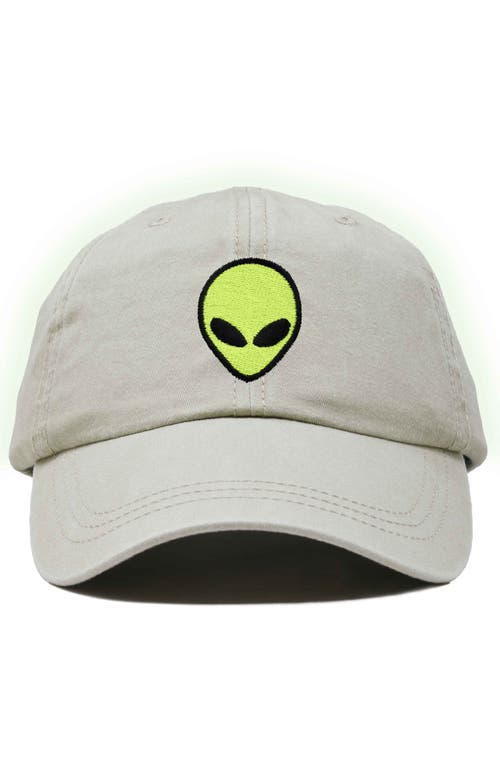 Dalix Alien Dad Cap In Washed Stone White