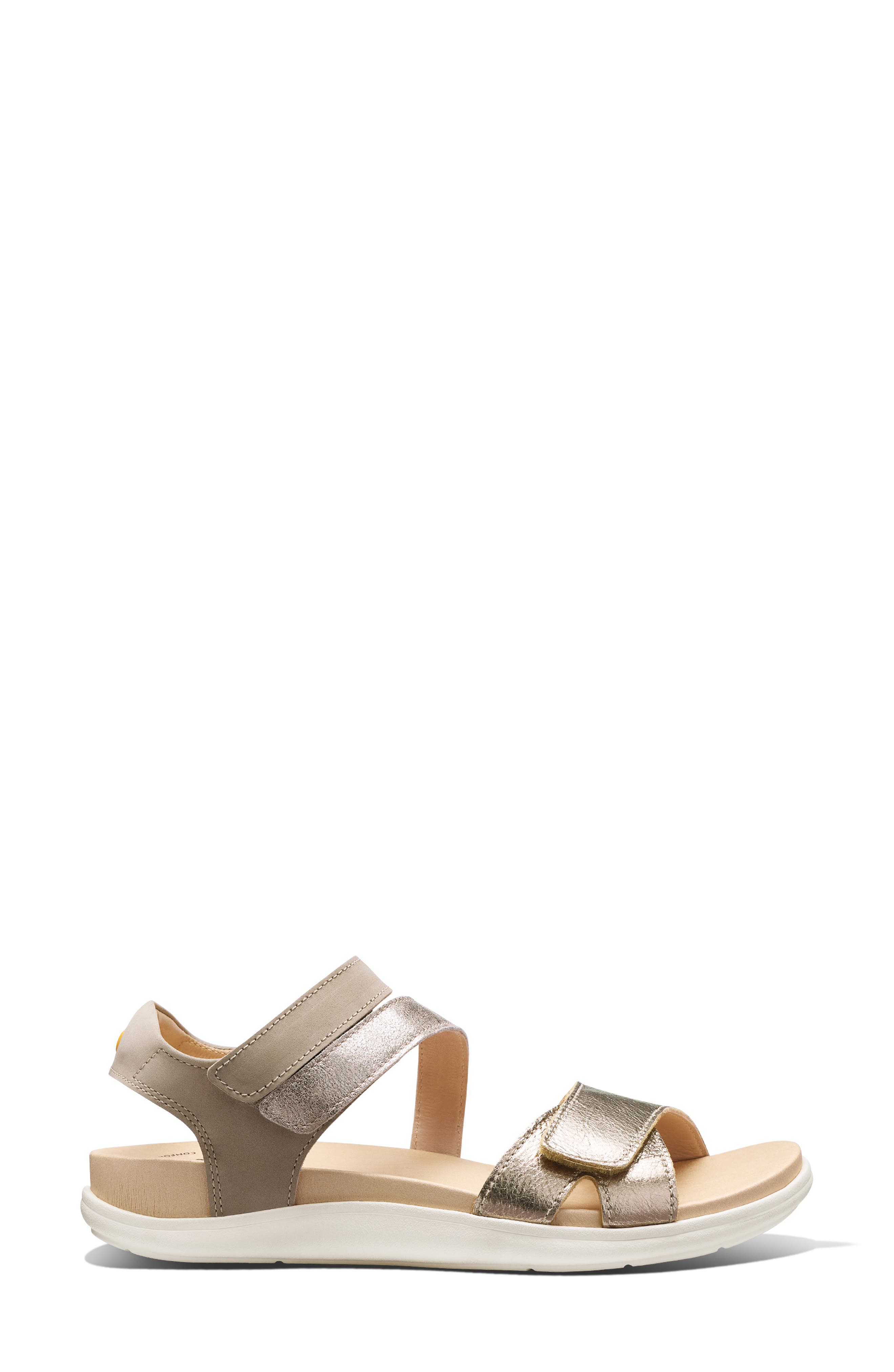 Capri Sandal, Alternate, color, TWO TONE BRONZE LEATHER
