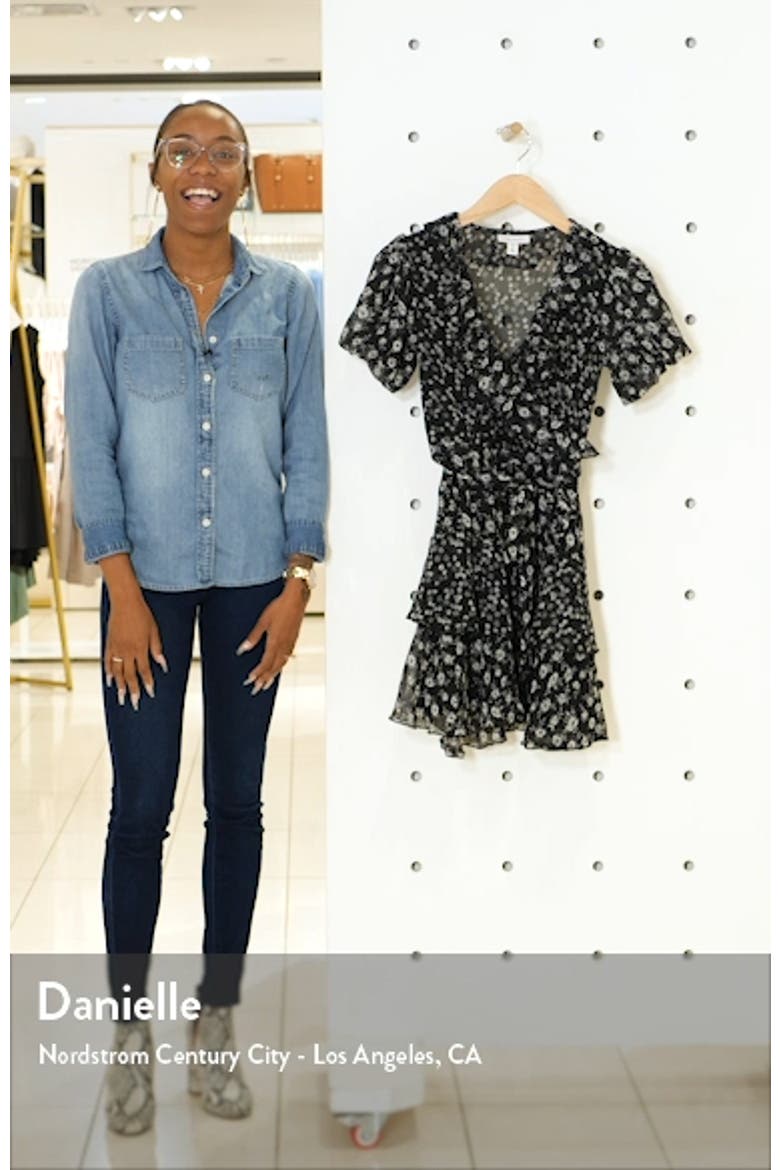 Ditsy Floral Print Ruffle Minidress video
