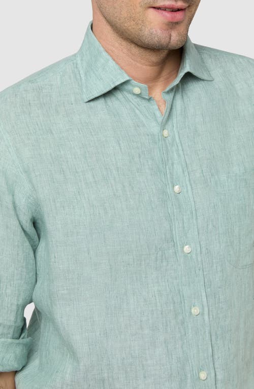 Sid Mashburn Slim Fit Solid Slub Linen Button-up Shirt In Thyme Linen