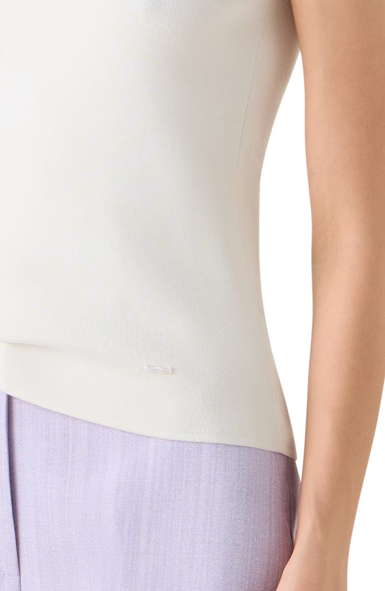Akris Sleeveless Silk Sweater, Alternate, color, Ecru