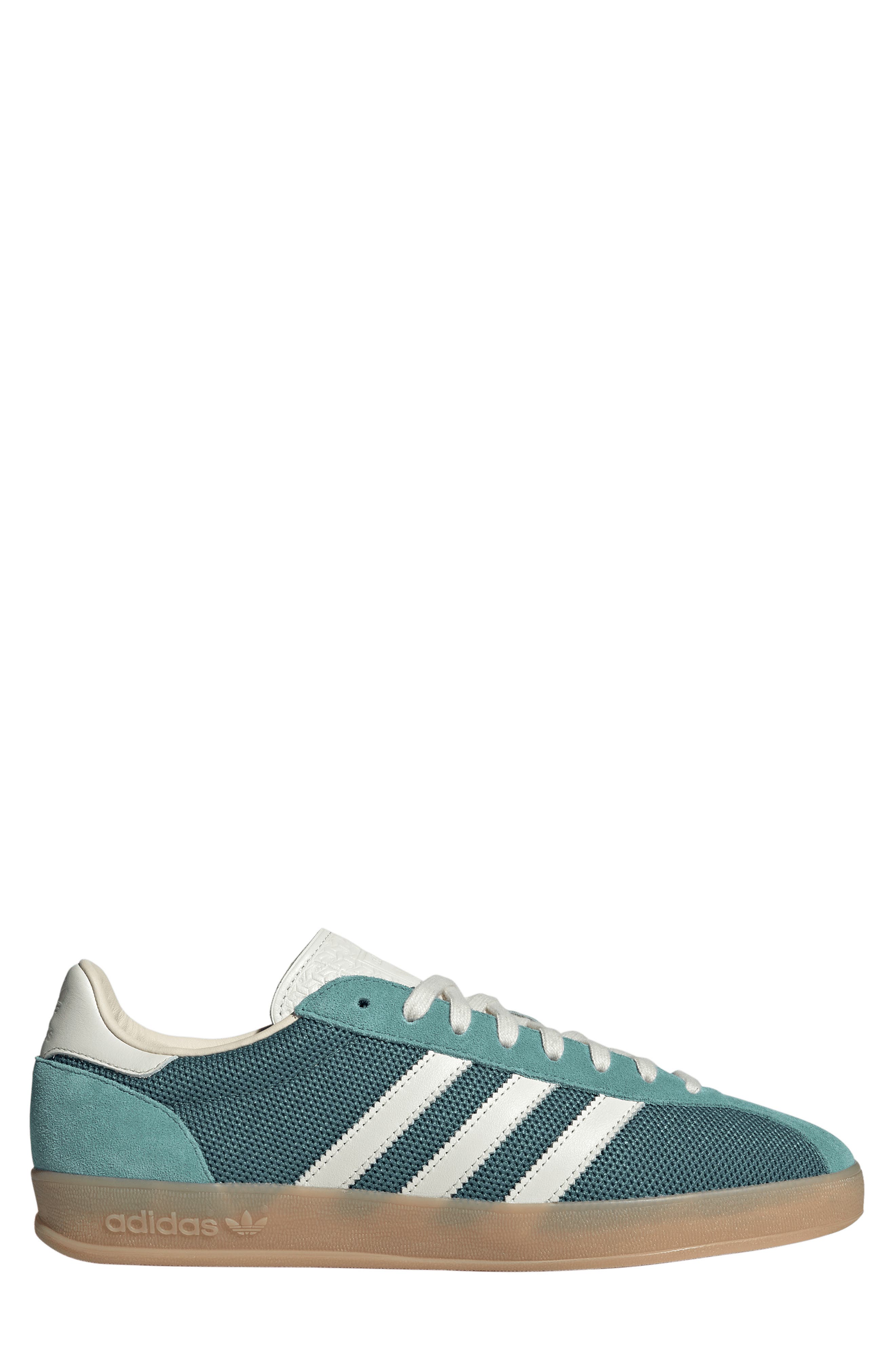 adidas Gender Inclusive Gazelle Indoor Pro Sneaker, Alternate, color, Teal/ Off White/ Sandstone