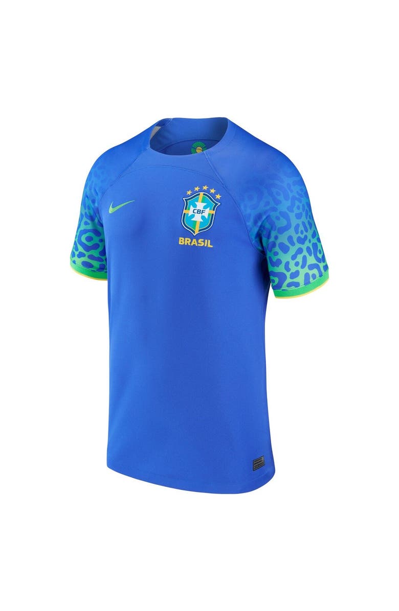Nike Men's Nike Blue Brazil National Team 2022/23 Away Breathe Stadium Replica Blank Jersey, Alternate, color, 
