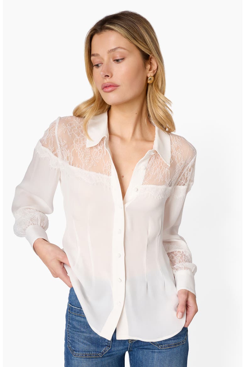 Lucena Silk Shirt, Alternate, color, MACADAMIA