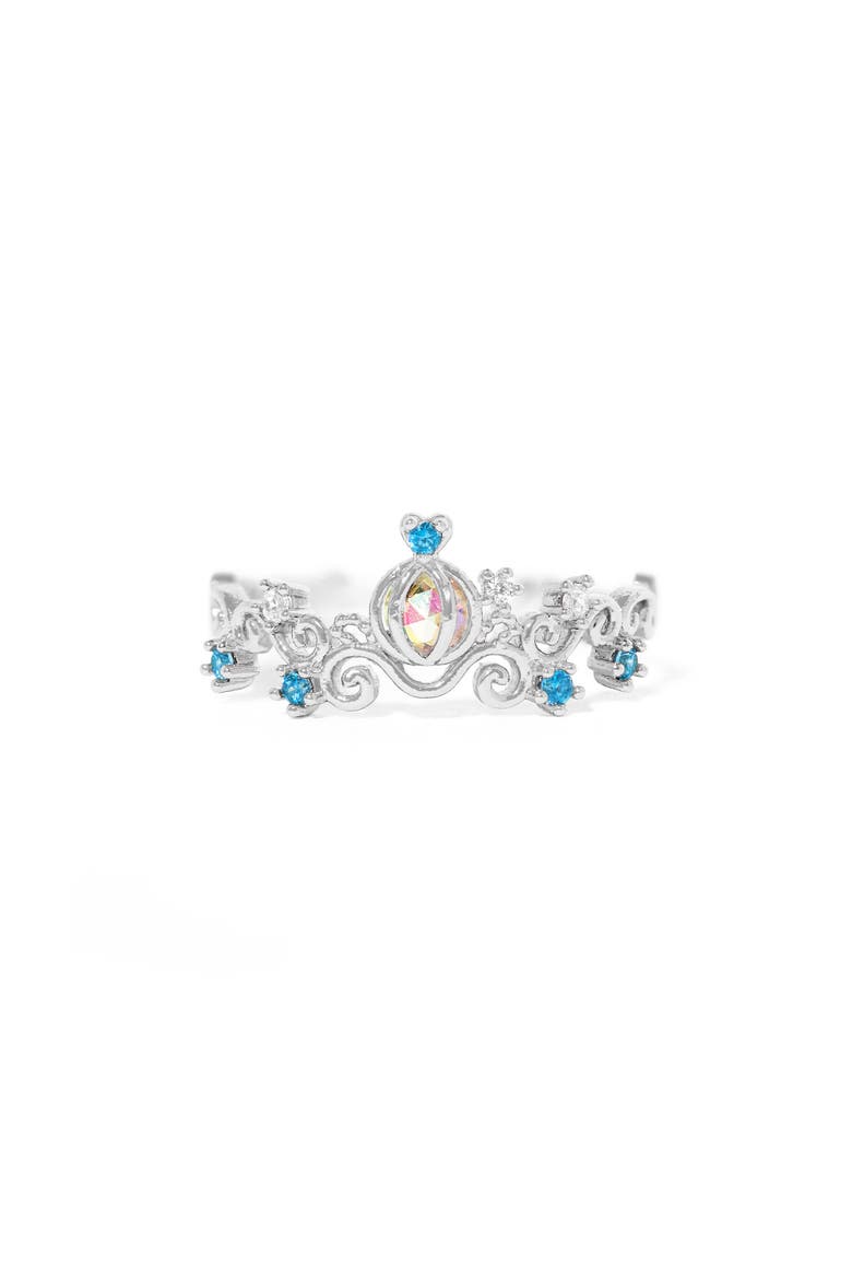 x Disney Cinderella Carriage Ring, Main, color, SILVER