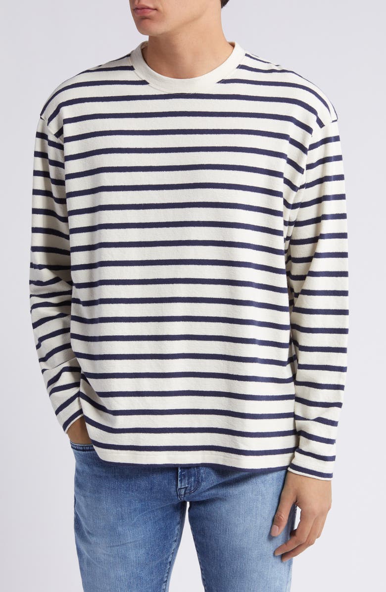 FRAME Stripe Long Sleeve Cotton T-Shirt, Main, color,