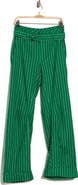 Free People Raise the Stakes Pinstripe Belted Pants