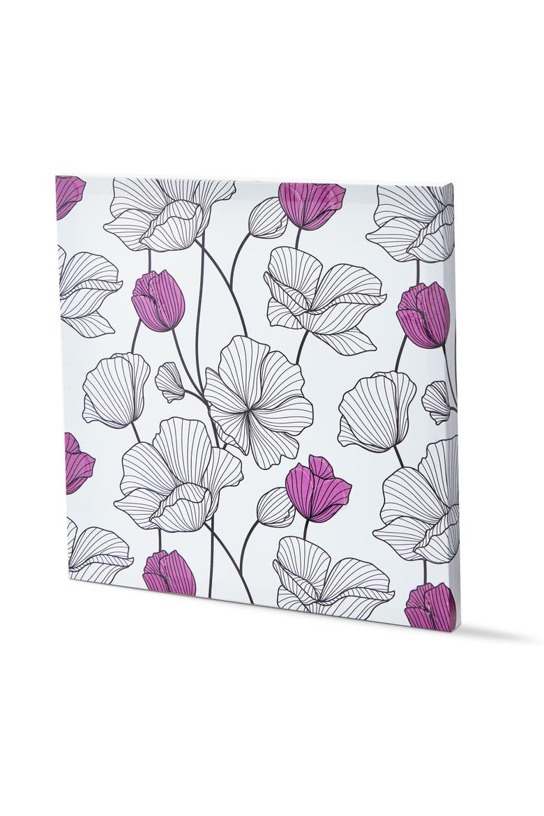 Poppy Flower Wall Art Black Multi Polyester Everyday, Main, color, Black