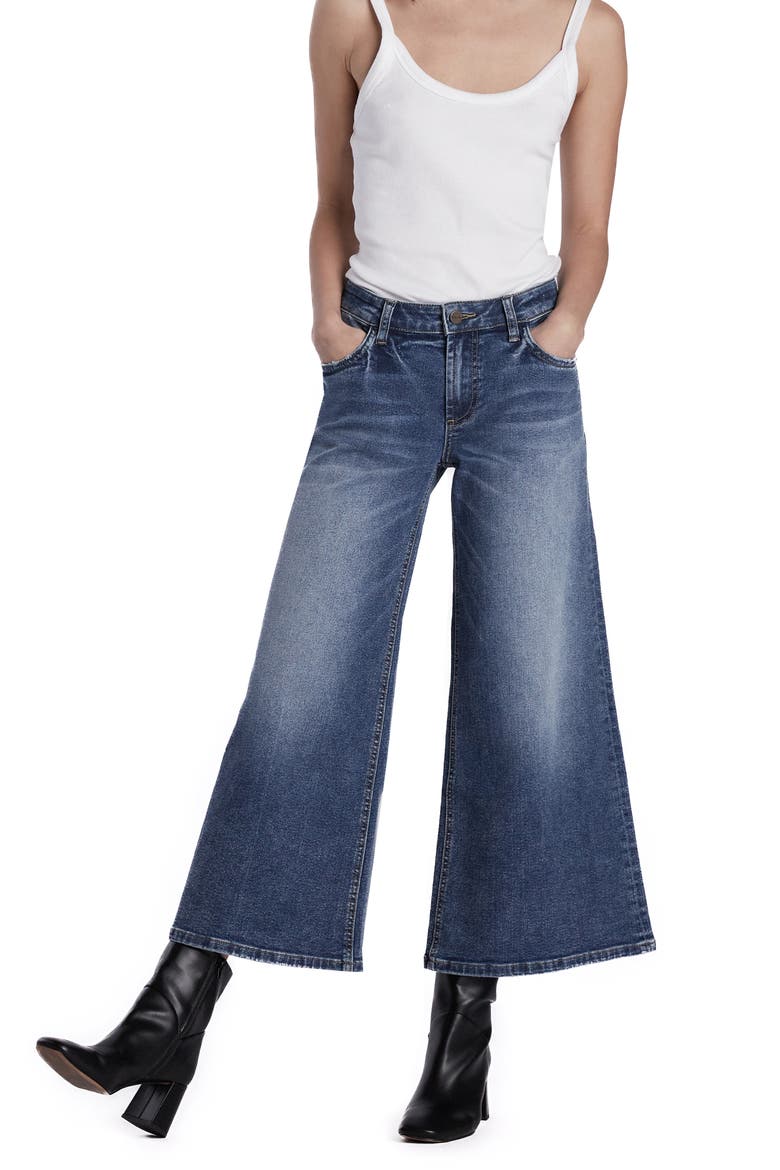 Mercy High Waist Crop Wide Leg Jeans, Alternate, color, ART BLUE