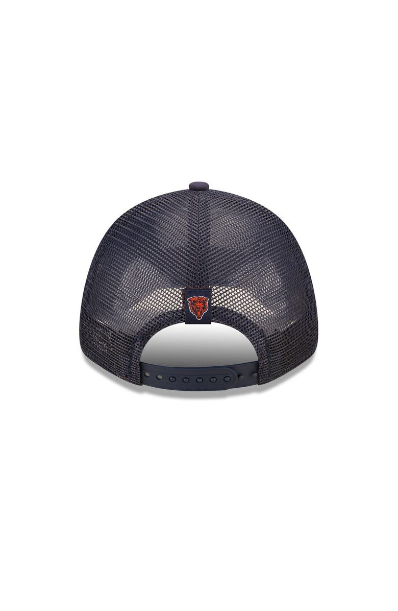 New Era Women's New Era   Navy Chicago Bears Team Trucker 9FORTY Snapback Hat, Alternate, color, 