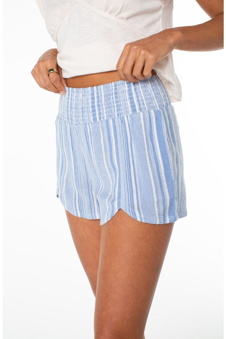 Harbor View Stripe Shorts, Alternate, color, CORNFLOWER