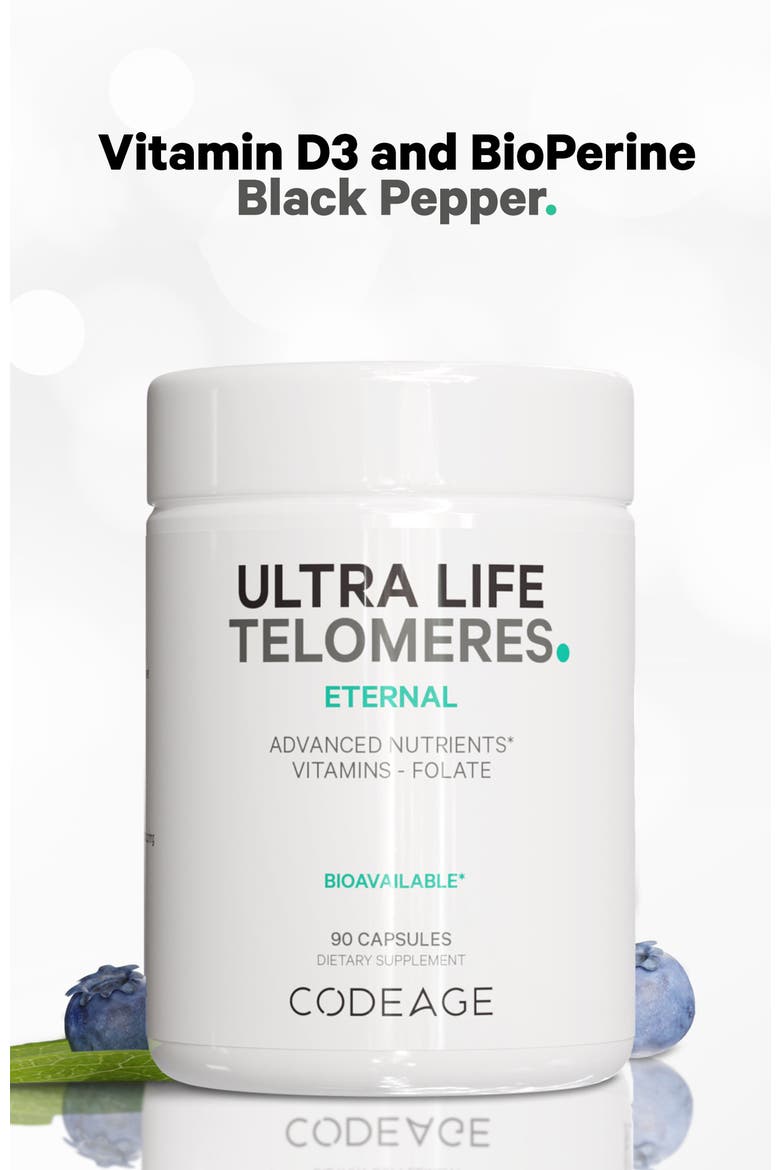 Ultra Life Telomeres -  Folate 5-MTHF, D3 & B12 Supplement, Alternate, color, White