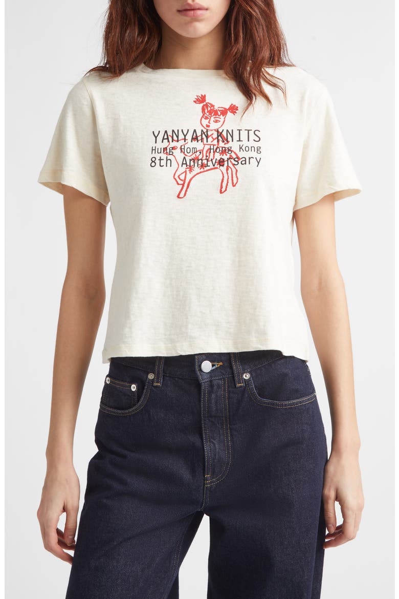 Wawa Yanniversary Graphic T-Shirt, Main, color, RAW COTTON / RED WAWA