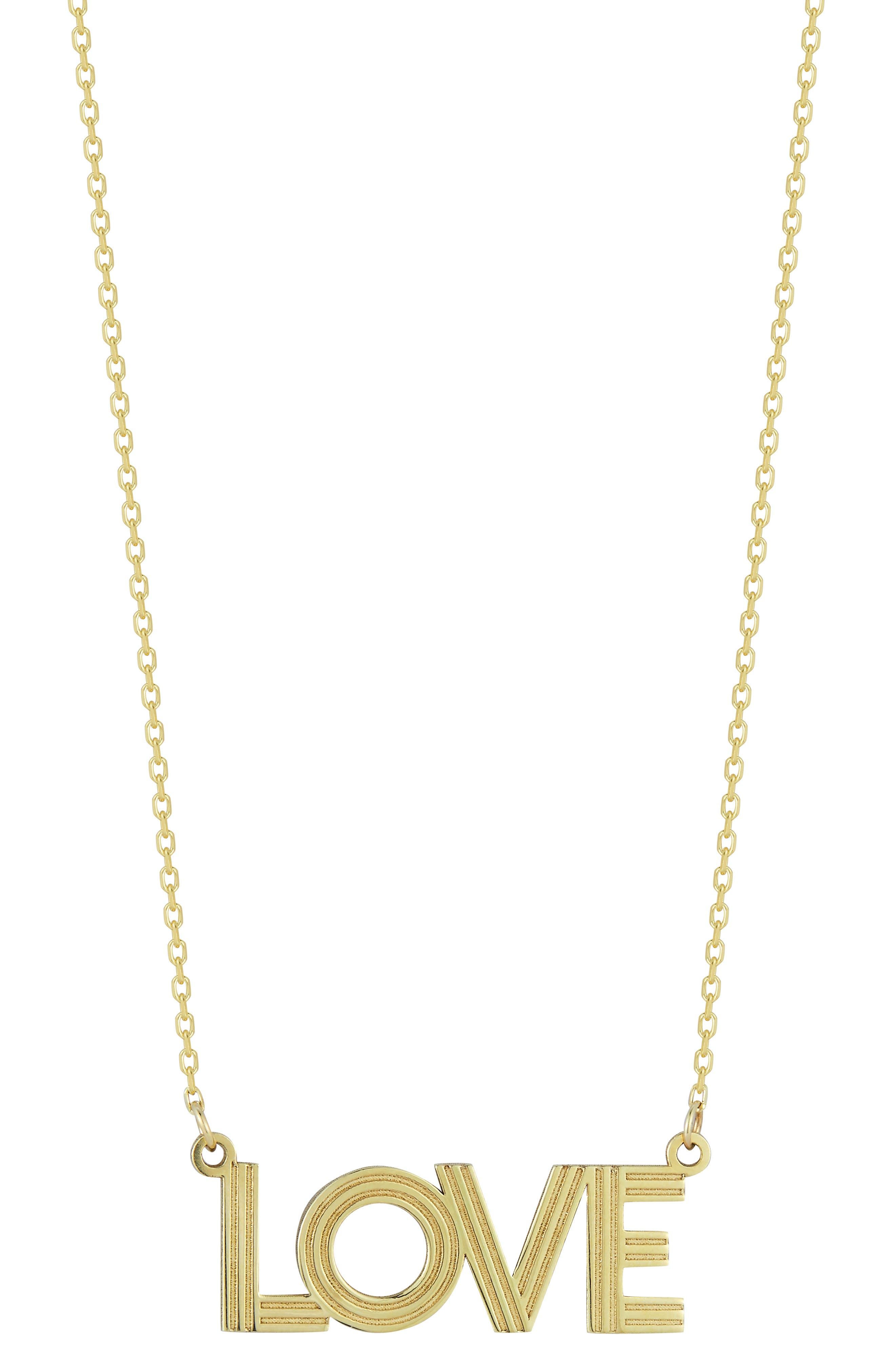 Ember Fine Jewelry 14K Gold 'Love' Pendant Necklace