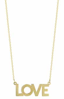 Ember Fine Jewelry 14K Gold 'Love' Pendant Necklace