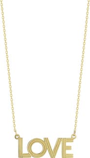 Ember Fine Jewelry 14K Gold 'Love' Pendant Necklace