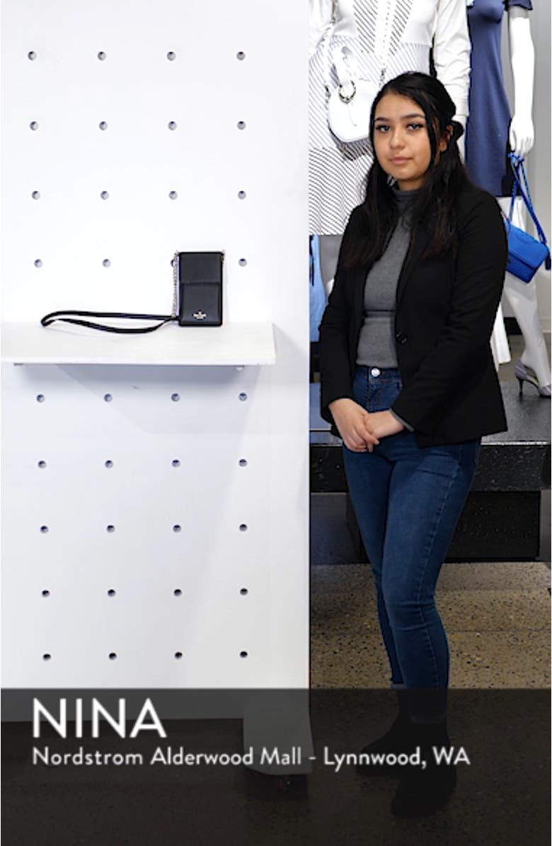 north/south leather smartphone crossbody bag, sales video thumbnail