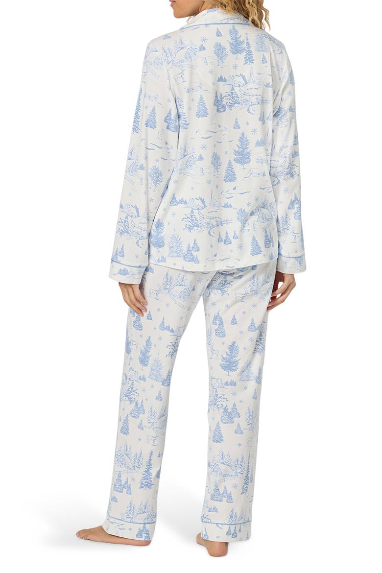 Print Stretch Organic Cotton Pajamas, Alternate, color, WINTER WONDERLAND