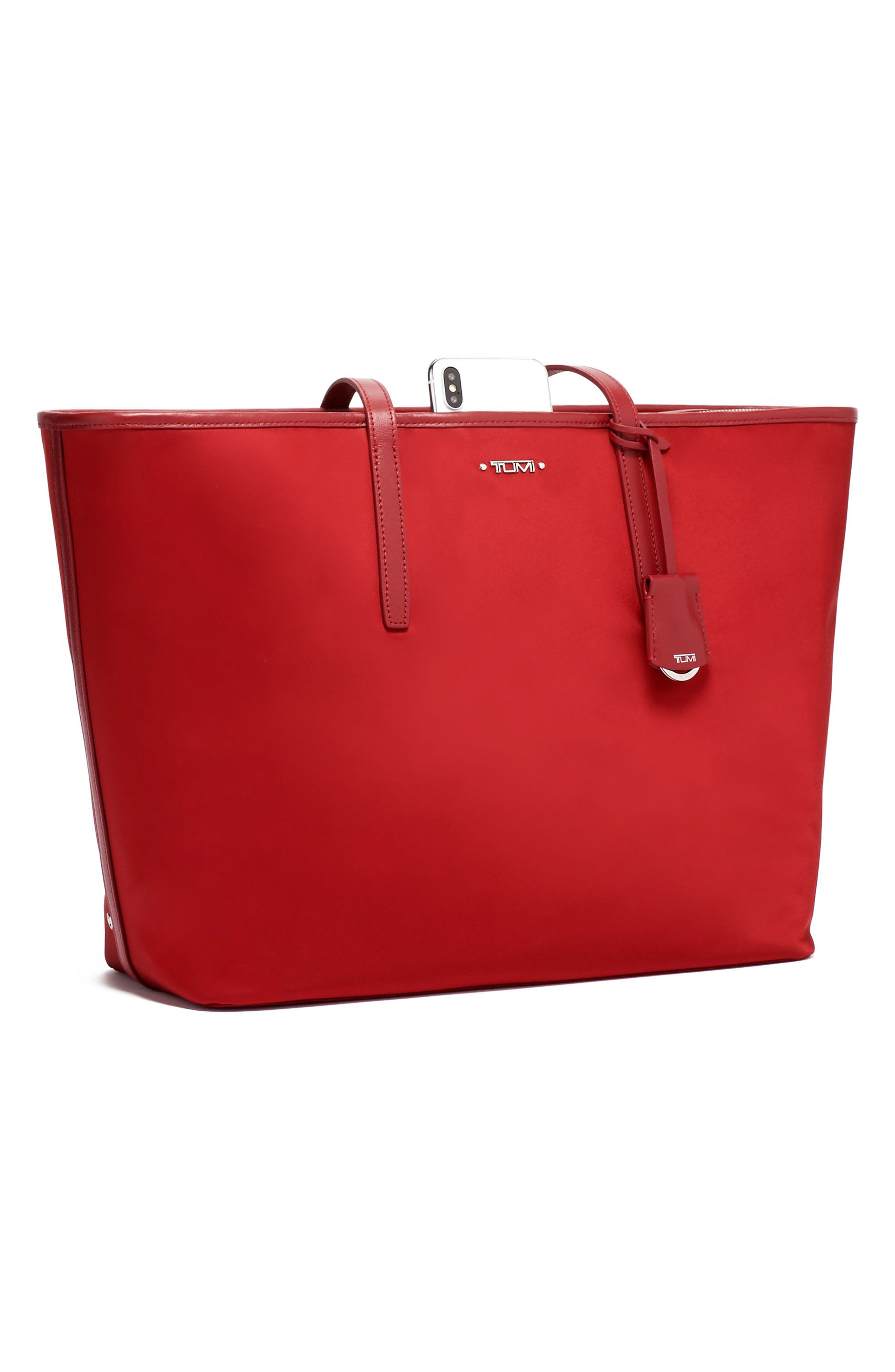 Voyageur Everyday Nylon Tote, Alternate, color, CRIMSON