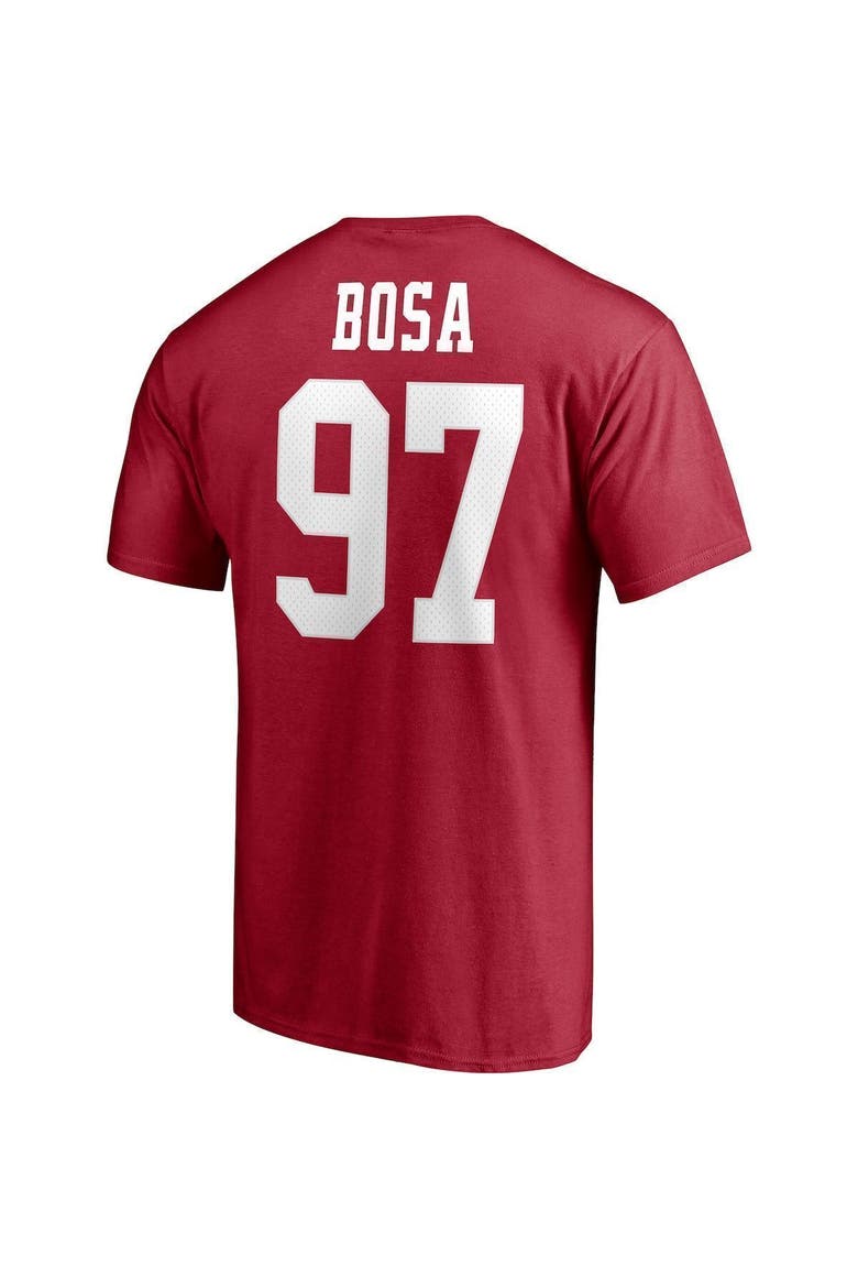 Men's Fanatics Branded Nick Bosa Scarlet San Francisco 49ers Player Icon Name & Number T-Shirt, Alternate, color, SCARLET