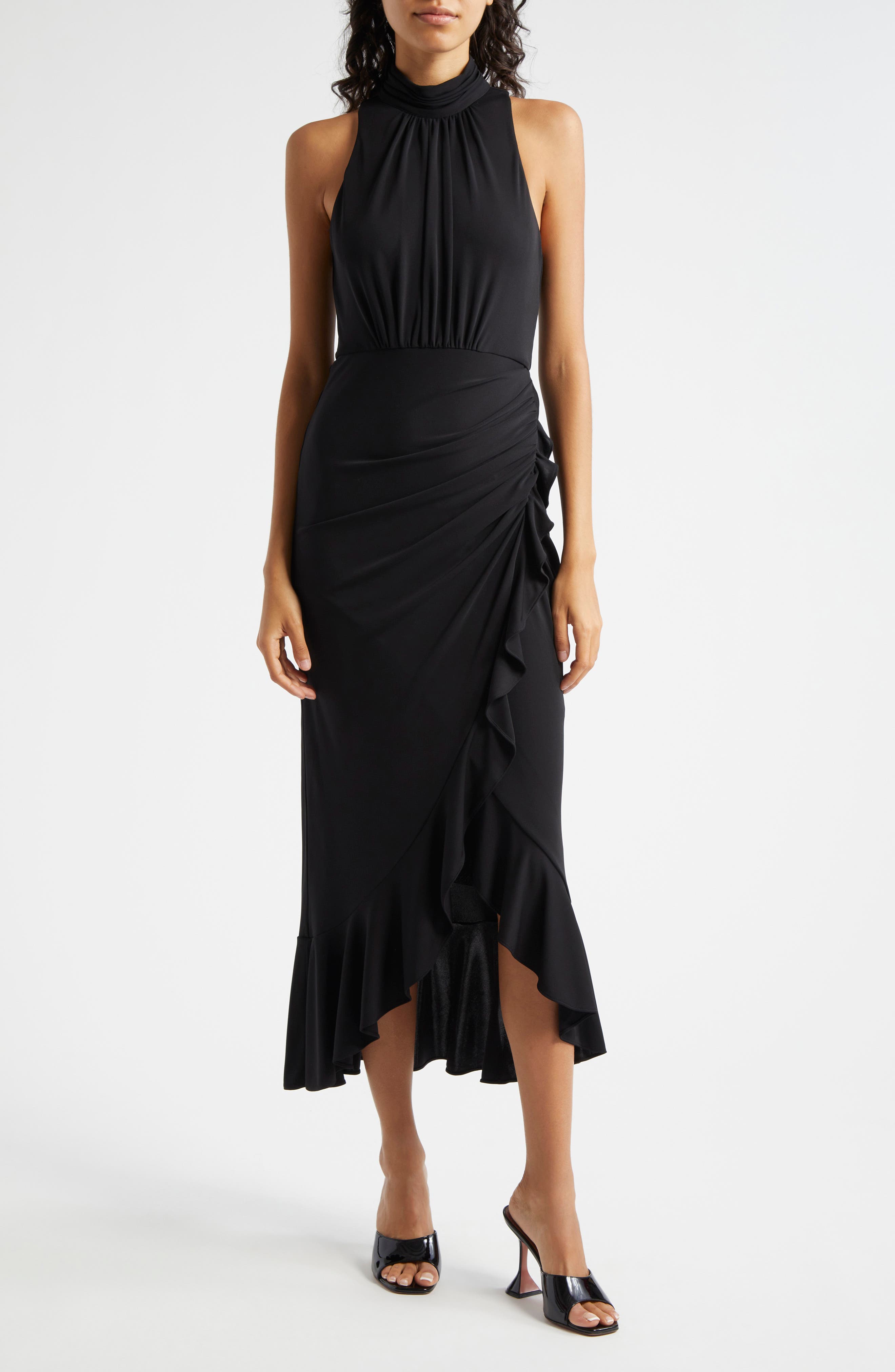 Cinq à Sept Antonia Mock Neck Sleeveless Midi Dress
